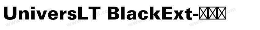 UniversLT BlackExt字体转换